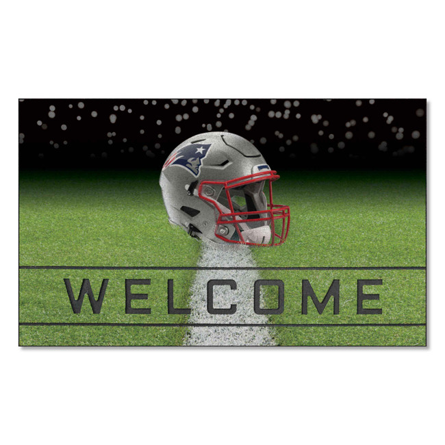 New England Patriots Rubber Door Mat - 18in. x 30in. Patriot Head Primary Logo