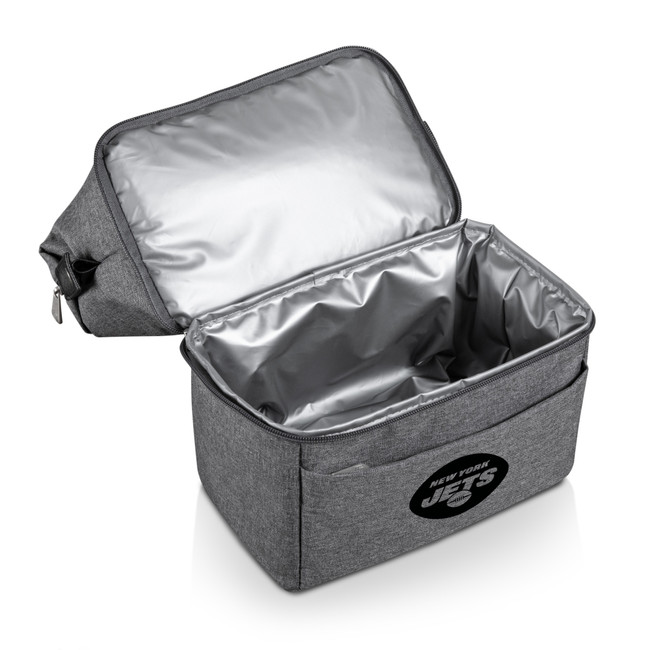 New York Jets Urban Lunch Bag Cooler, (Gray with Black Accents)