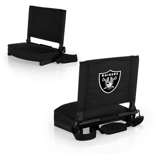 Las Vegas Raiders Gridiron Stadium Seat, (Black)