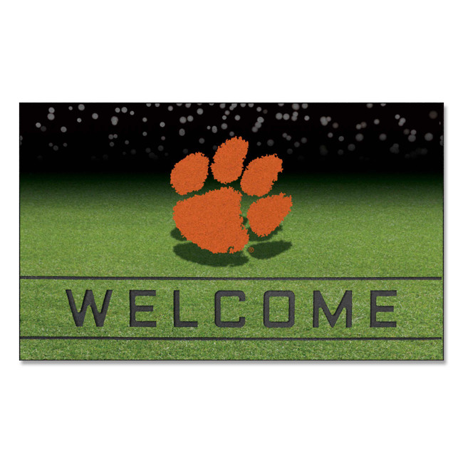 Clemson Tigers Crumb Rubber Door Mat - 18in. x 30in. Tiger Paw Primary Logo