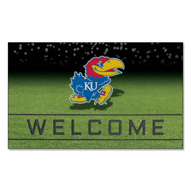 Kansas Jayhawks Crumb Rubber Door Mat - 18in. x 30in. KU Jayhawk Primary Logo