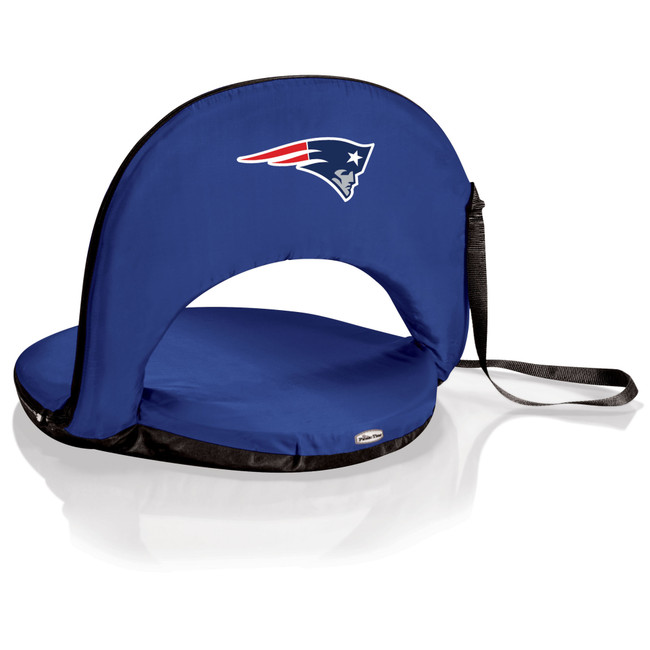 New England Patriots Oniva Portable Reclining Seat, (Navy Blue)