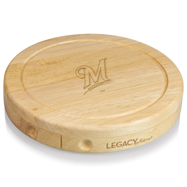 Milwaukee Brewers Brie Cheese Cutting Board & Tools Set (Parawood)