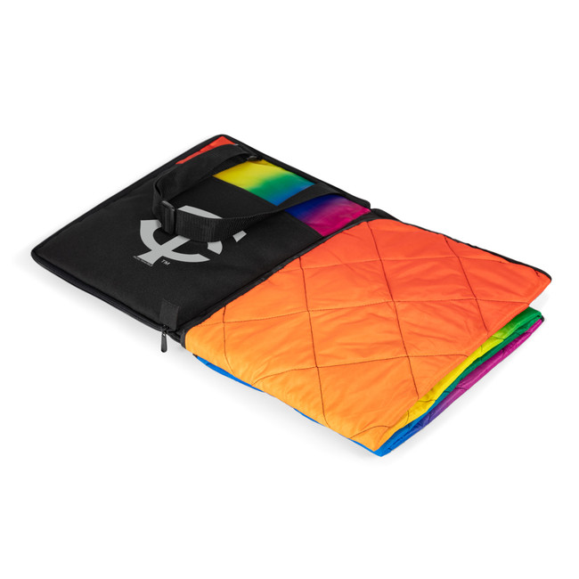 Minnesota Twins Vista Outdoor Picnic Blanket & Tote (Rainbow with Black)