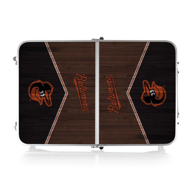 Baltimore Orioles Concert Table Mini Portable Table (Charcoal Wood Grain)