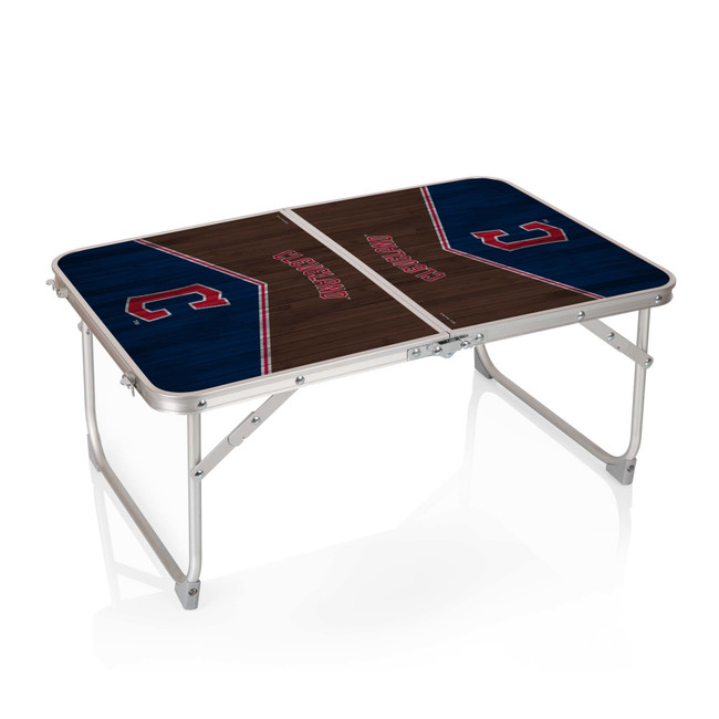 Cleveland Guardians Concert Table Mini Portable Table (Charcoal Wood Grain)