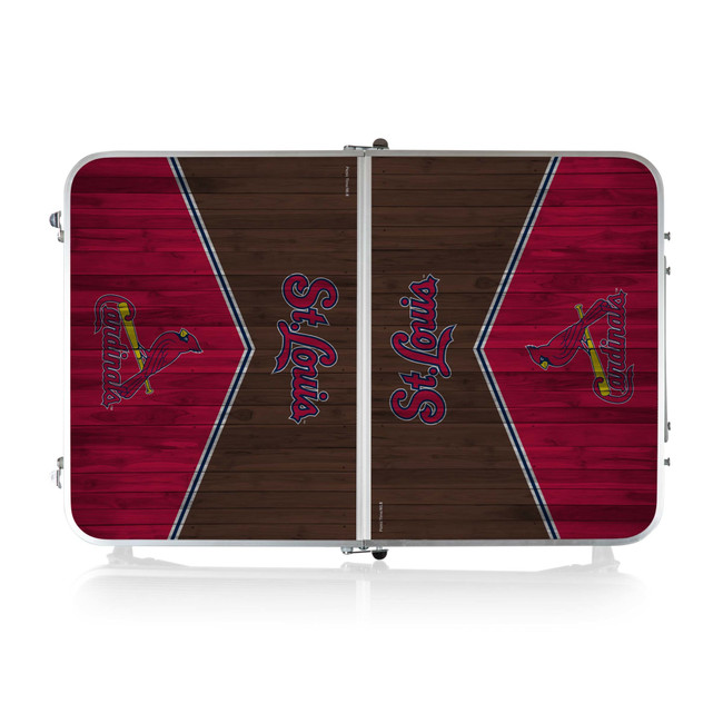 St. Louis Cardinals Concert Table Mini Portable Table (Charcoal Wood Grain)