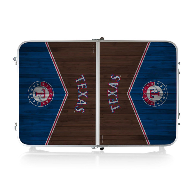 Texas Rangers Concert Table Mini Portable Table (Charcoal Wood Grain)