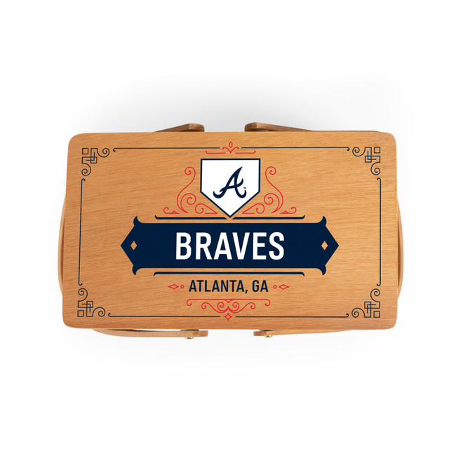 Atlanta Braves Poppy Personal Picnic Basket (Beige)