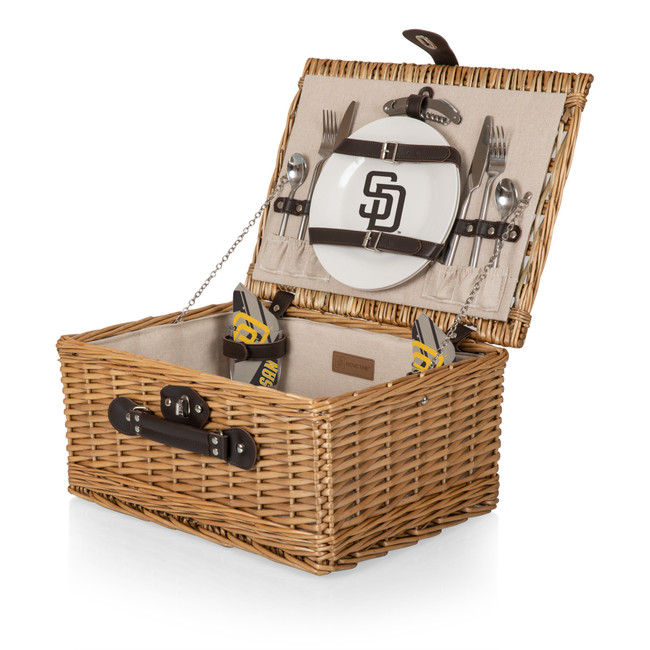 San Diego Padres Classic Picnic Basket (Beige Canvas)