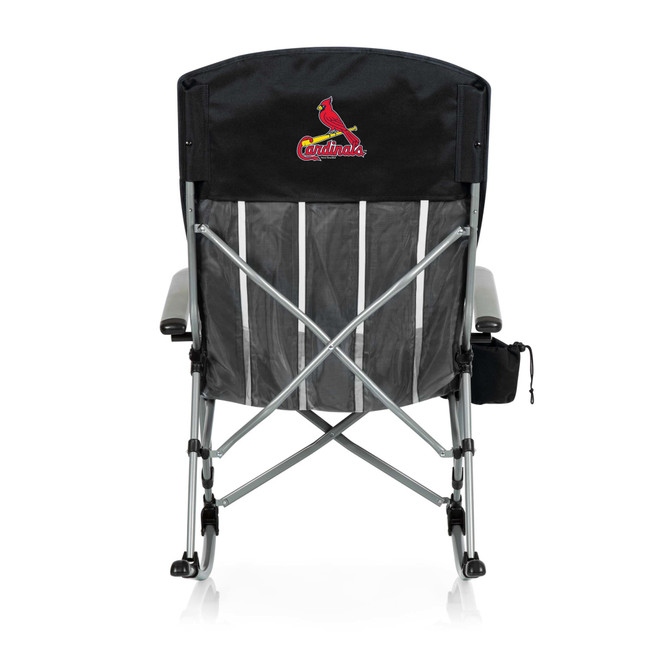 St. Louis Cardinals Outdoor Rocking Camp Chair (Black)