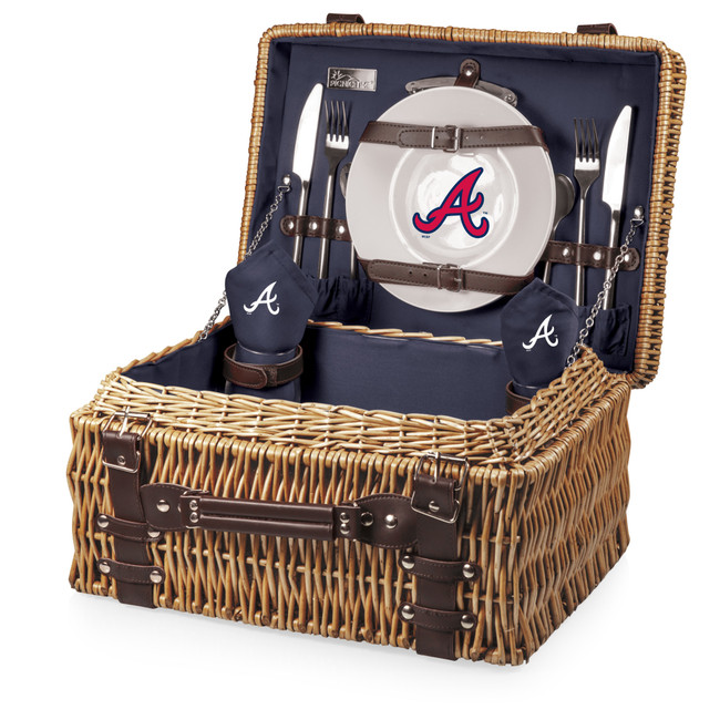 Atlanta Braves Champion Picnic Basket (Navy Blue)