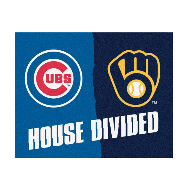 MLB House Divided - Cubs / Brewers House Divided Mat 33.75"x42.5"