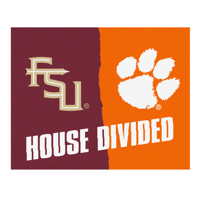 Florida State / Clemson House Divided House Divided Rug - 34 in. x 42.5 in.