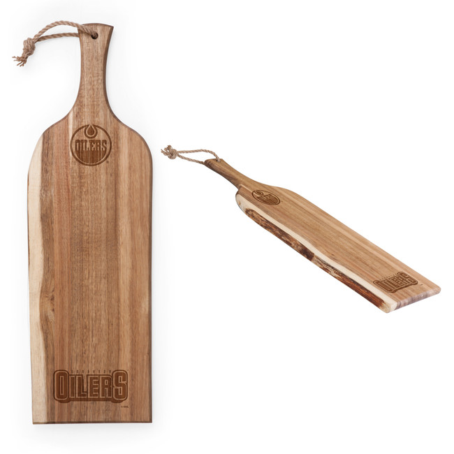 Edmonton Oilers Artisan 24" Acacia Charcuterie Board, (Acacia Wood)