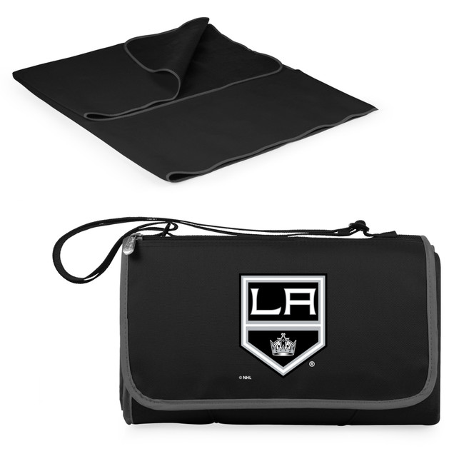 Los Angeles Kings Blanket Tote Outdoor Picnic Blanket, (Black with Black Exterior)