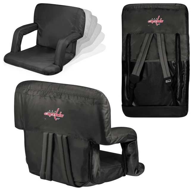 Washington Capitals Ventura Portable Reclining Stadium Seat, (Black)