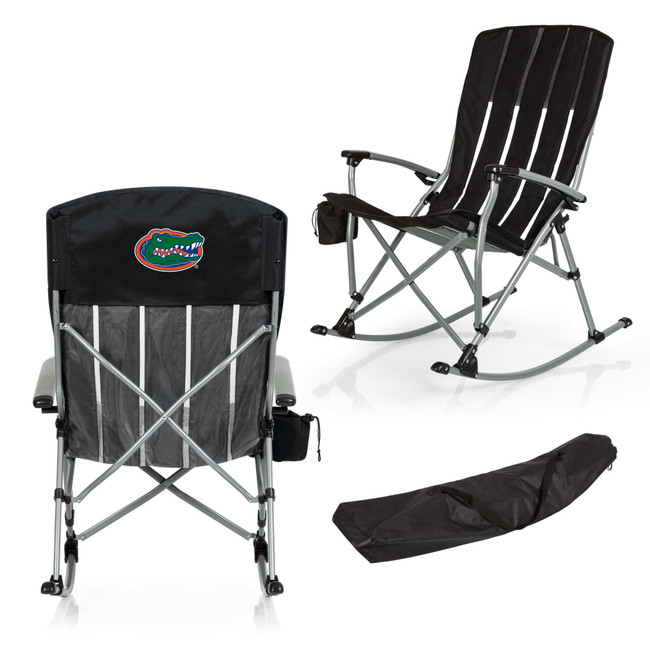 Florida Gators Outdoor Rocking Camp Chair, (Black)