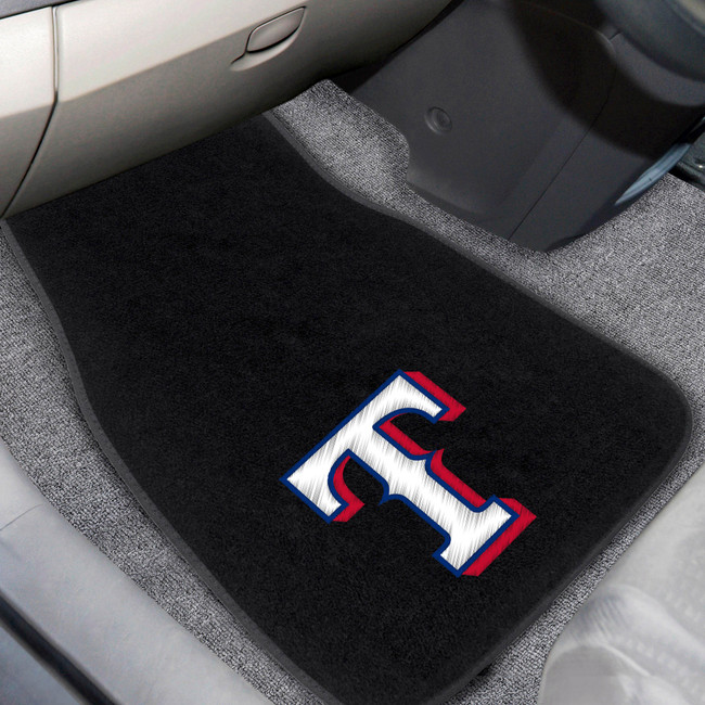 MLB - Texas Rangers 2-pc Embroidered Car Mat Set 17"x25.5"