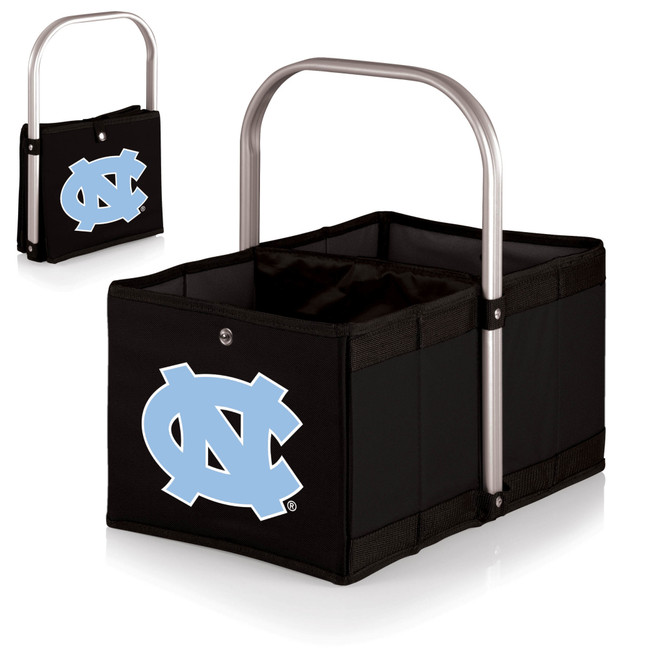 North Carolina Tar Heels Urban Basket Collapsible Tote, (Black)