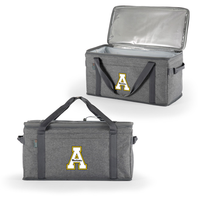 App State Mountaineers 64 Can Collapsible Cooler, (Heathered Gray)