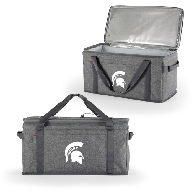 Michigan State Spartans 64 Can Collapsible Cooler, (Heathered Gray)