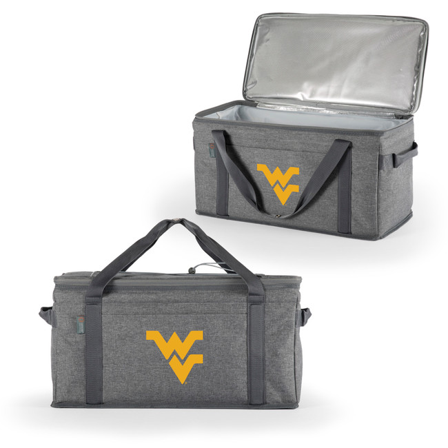 West Virginia Mountaineers 64 Can Collapsible Cooler, (Heathered Gray)