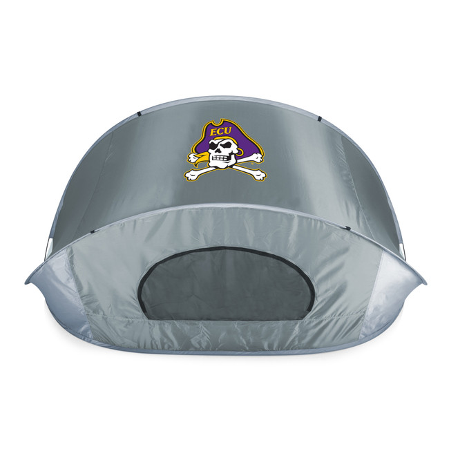 East Carolina Pirates Manta Portable Beach Tent, (Gray with Black Accents)