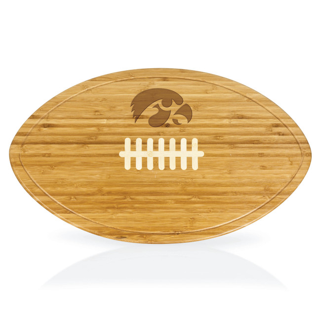 Iowa Hawkeyes Kickoff Football Cutting Board & Serving Tray, (Bamboo)