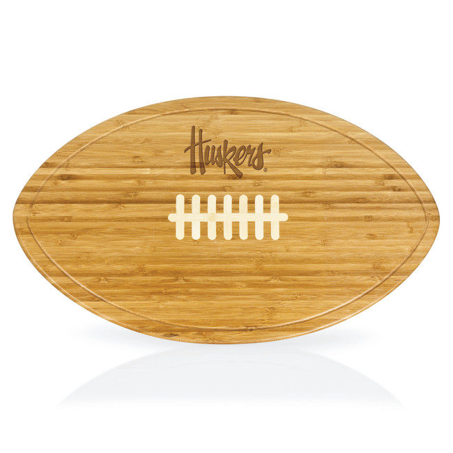 Nebraska Cornhuskers Kickoff Football Cutting Board & Serving Tray, (Bamboo)
