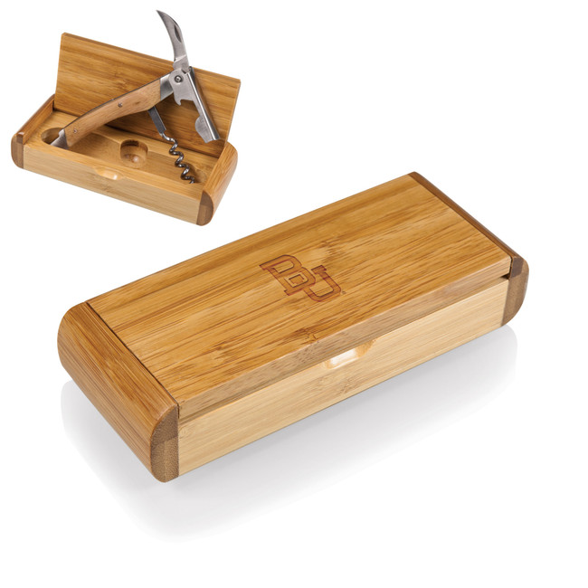 Baylor Bears Elan Deluxe Corkscrew In Bamboo Box, (Bamboo)