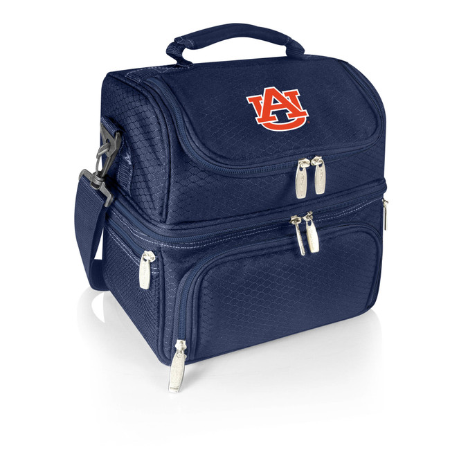 Auburn Tigers Pranzo Lunch Bag Cooler with Utensils NCAA Lunch Tote, (Navy Blue)