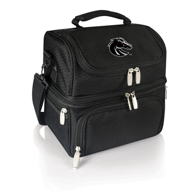Boise State Broncos Pranzo Lunch Bag Cooler with Utensils NCAA Lunch Tote, (Black)