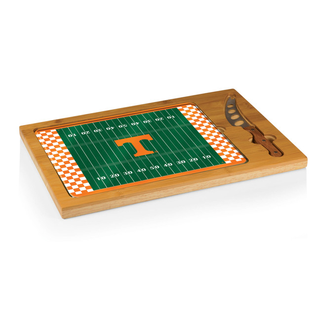 Tennessee Volunteers Icon Glass Top Cutting Board & Knife Set, (Parawood & Bamboo)