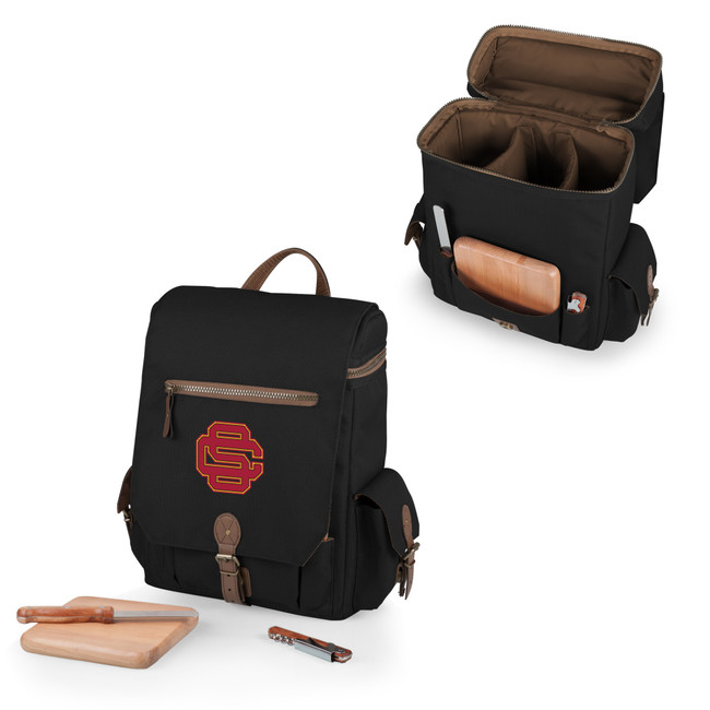 USC Trojans Moreno 3-Bottle Wine & Cheese Tote, (Black)