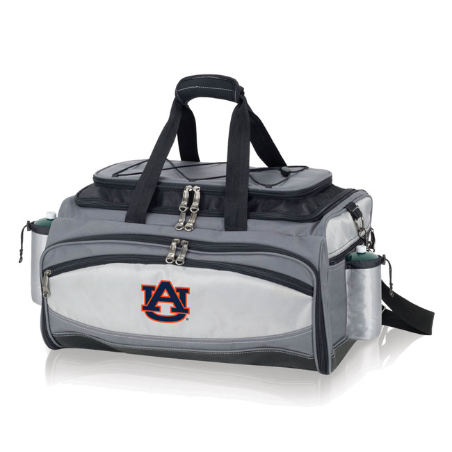 Auburn Tigers Vulcan Portable Propane Grill & Cooler Tote, (Black with Gray Accents)
