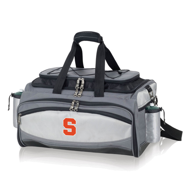 Syracuse Orange Vulcan Portable Propane Grill & Cooler Tote, (Black with Gray Accents)