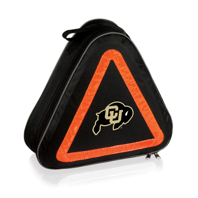 Colorado Buffaloes Roadside Emergency Car Kit, (Black with Orange Accents)