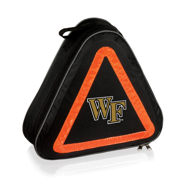 Wake Forest Demon Deacons Roadside Emergency Car Kit, (Black with Orange Accents)