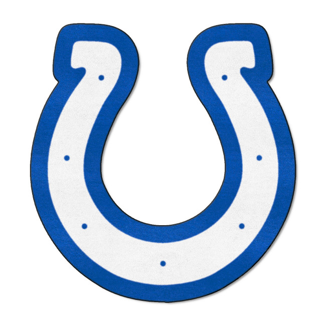 Indianapolis Colts Mascot Mat Horseshoe Primary Logo Blue