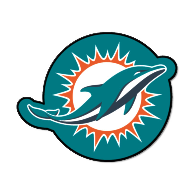 Miami Dolphins Mascot Mat Dolphin Primary Logo Aqua