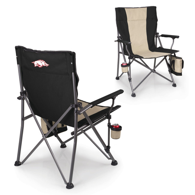 Arkansas Razorbacks Big Bear XXL Camping Chair with Cooler, (Black)