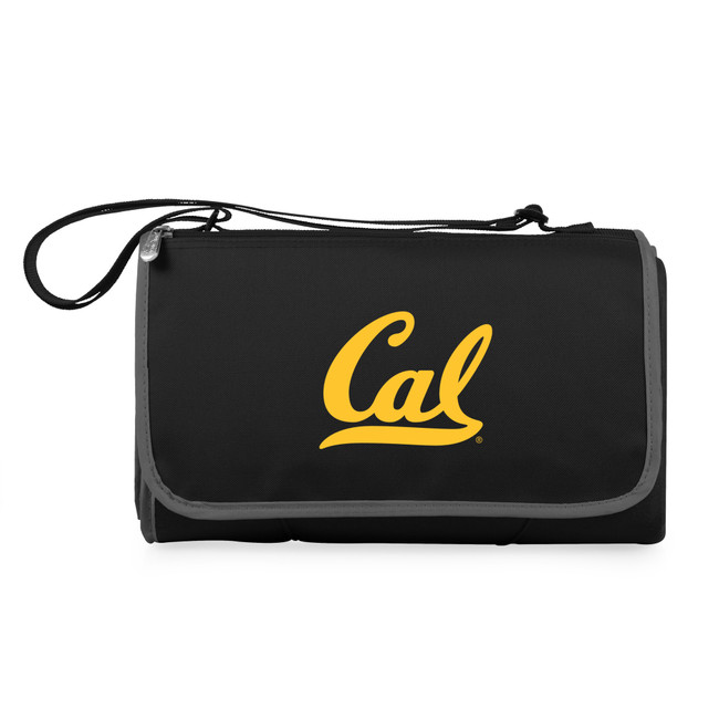 Cal Bears Blanket Tote Outdoor Picnic Blanket, (Black with Black Exterior)