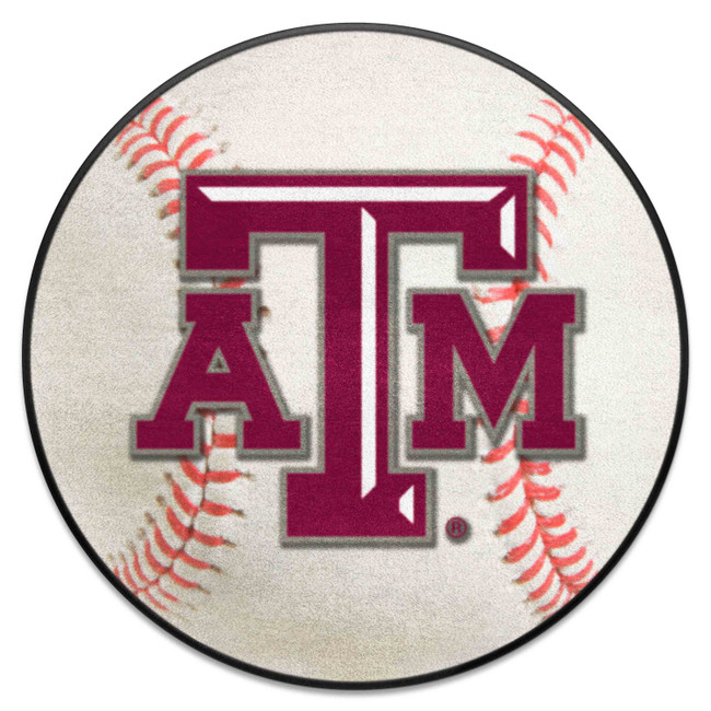 Texas A&M Aggies Baseball Rug - 27in. Diameter A