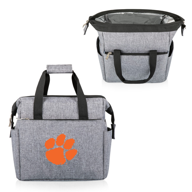Clemson Tigers On The Go Lunch Bag Cooler, (Heathered Gray)