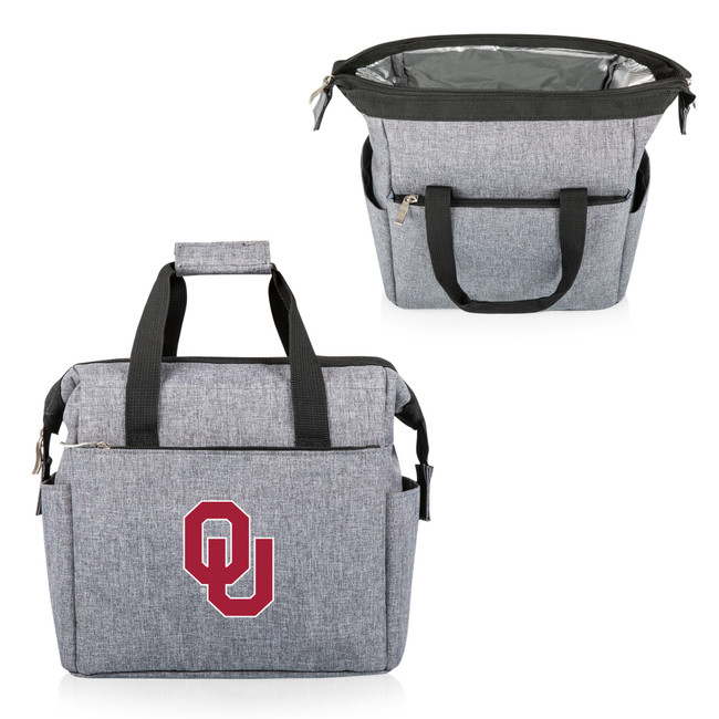 Oklahoma Sooners On The Go Lunch Bag Cooler, (Heathered Gray)