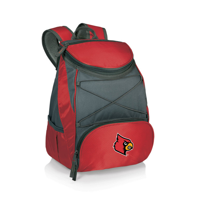 Louisville Cardinals PTX Backpack Cooler, (Red with Gray Accents)