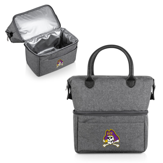 East Carolina Pirates Urban Lunch Bag Cooler, (Gray with Black Accents)