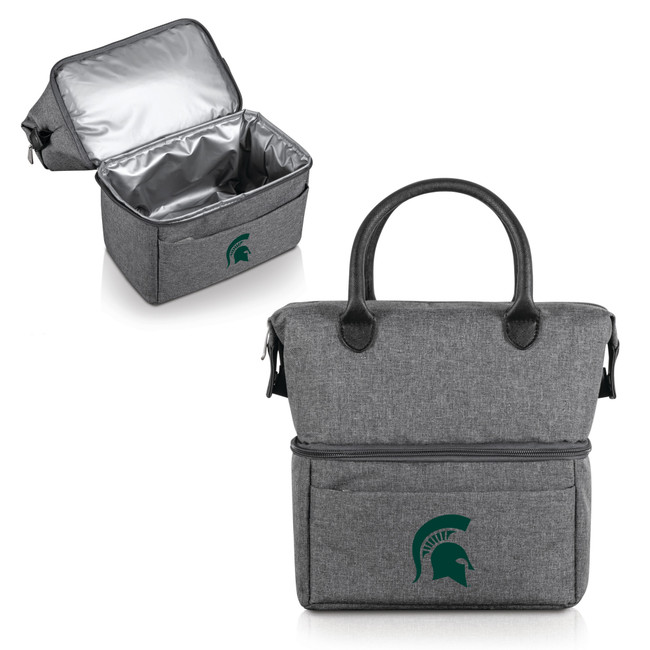 Michigan State Spartans Urban Lunch Bag Cooler, (Gray with Black Accents)