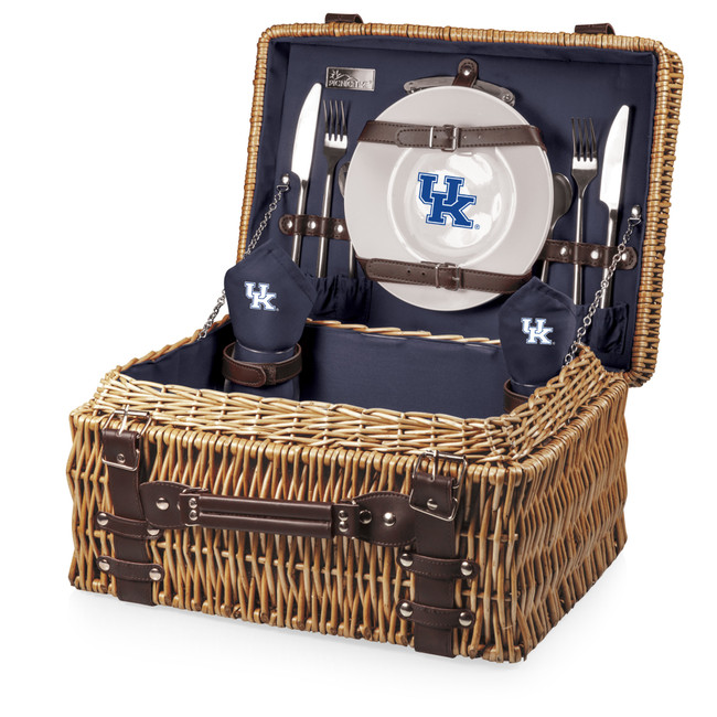 Kentucky Wildcats Champion Picnic Basket, (Navy Blue)